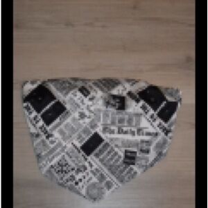 Black and White Geometric Print Bandana